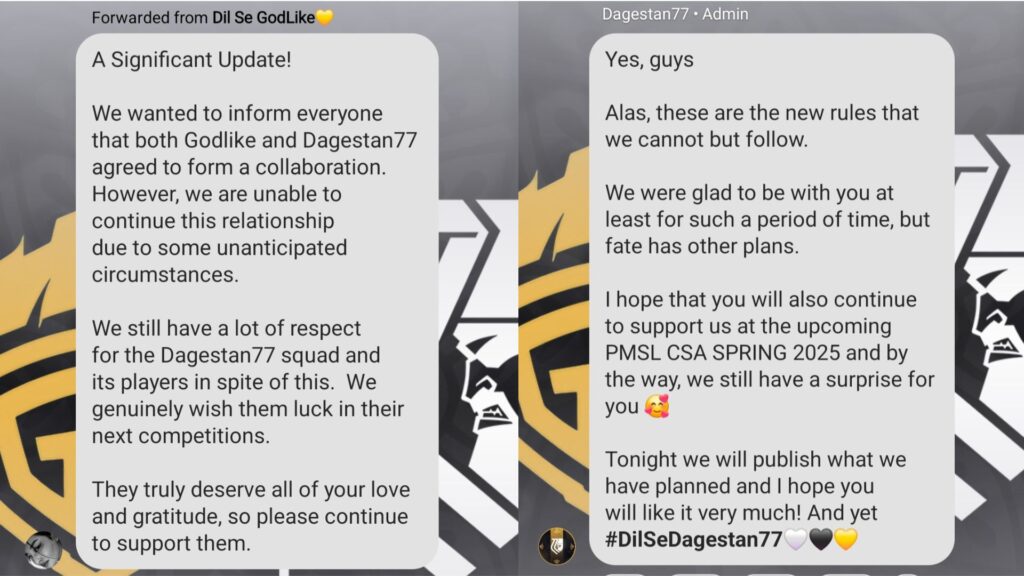 GodLike77 Collaboration Cancellation update