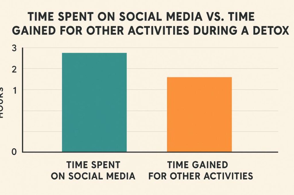 Time spent on social media vs Time gained for other activities during a detox